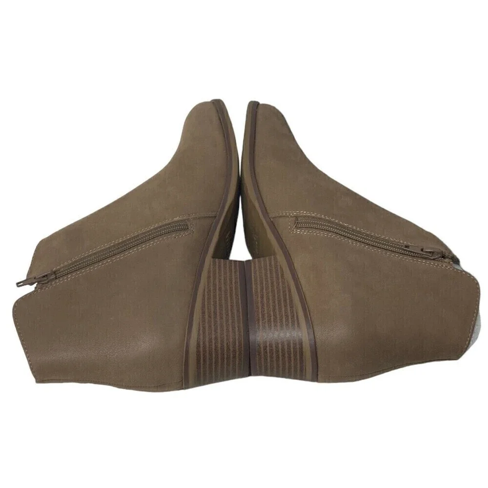 MIA Jaice Ankle Boots Women's Size 10 M Tan Suede